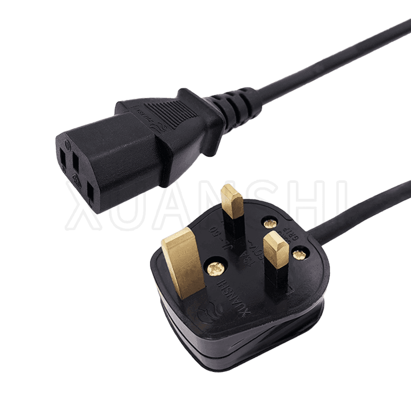 UK 3 pin plug power cord with C13 connector JL-50-1,JL-38C