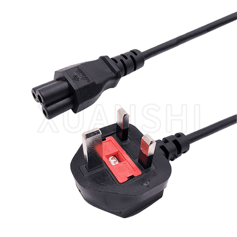 UK 3 pin plug power cord with C5 connector JL-49,JL-48