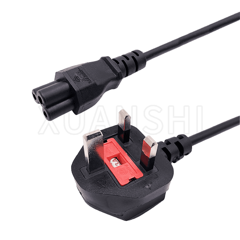 UK 3 pin plug power cord with C5 connector JL-49,JL-48