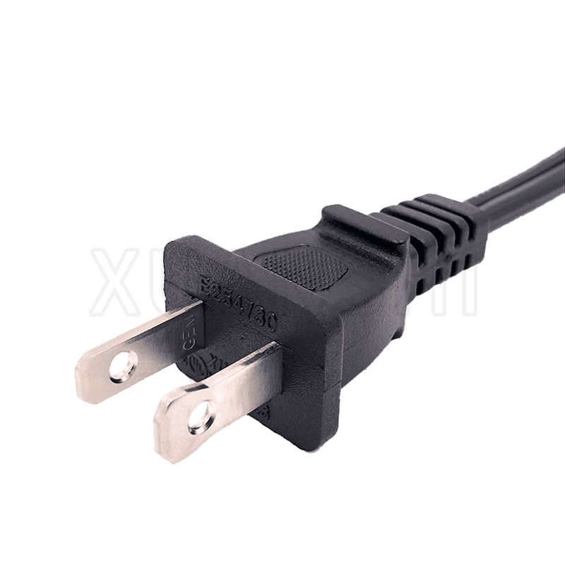 America 2 pin NEMA 1-15P plug power cord JL-23