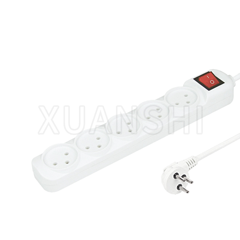 Israel 5 way power strip with switch (with children protection) JL-10A,XS-XBK50