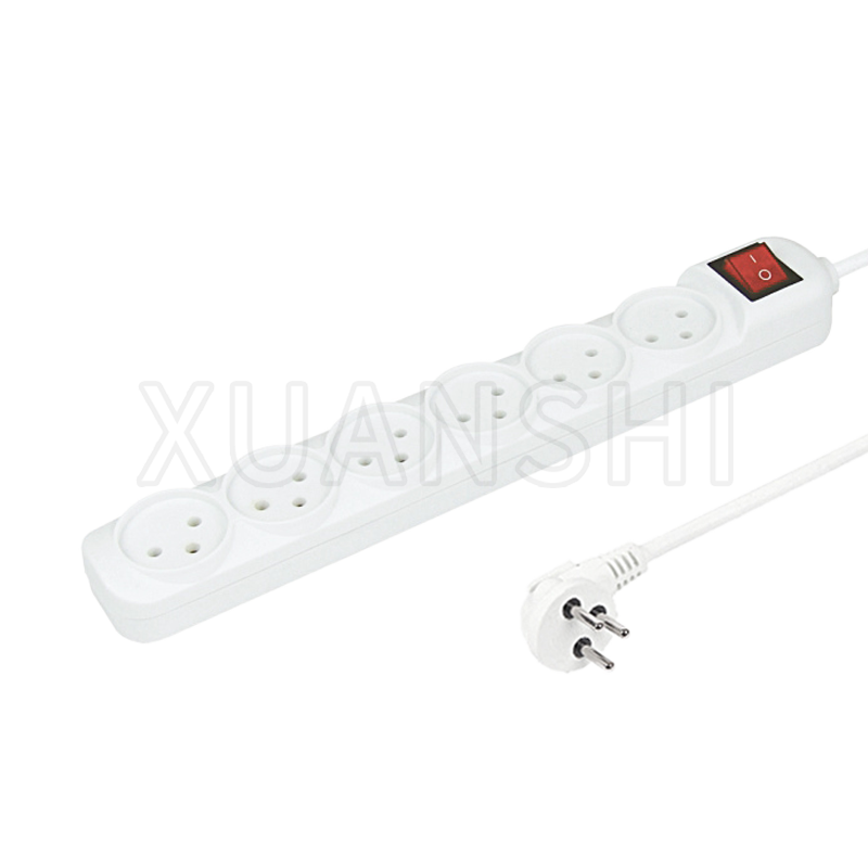 Israel 6 way power strip with switch (with children protection) JL-10A,XS-XBK60