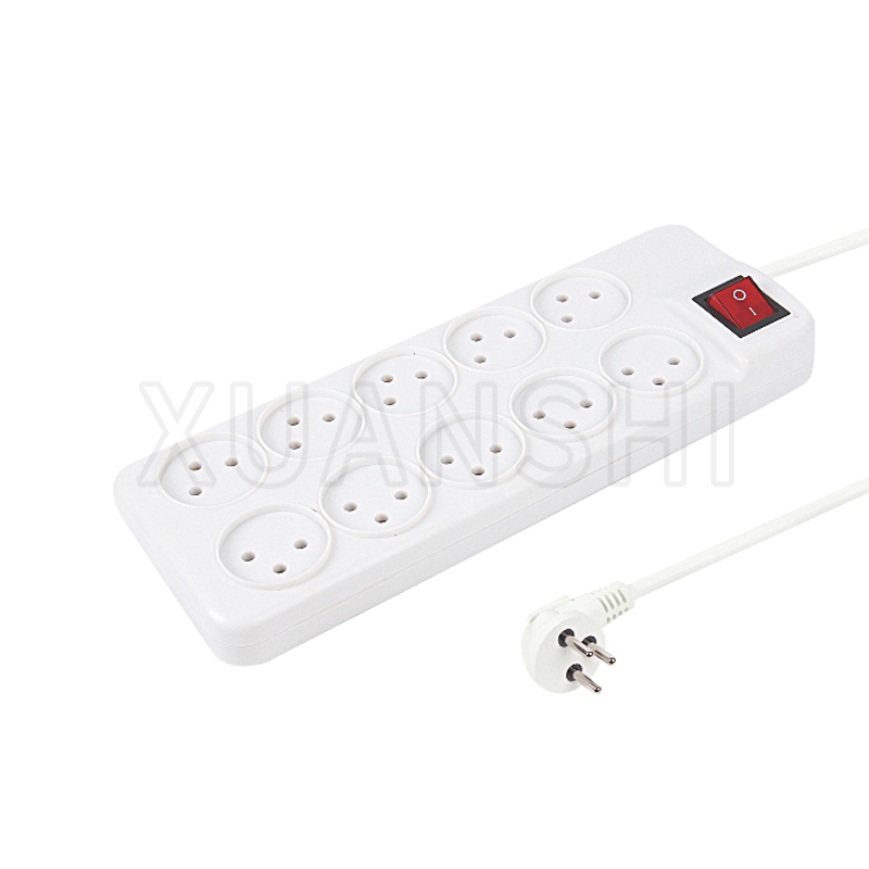 Israel 10 way power strip with switch (with children protection) JL-10A,XS-XBK102