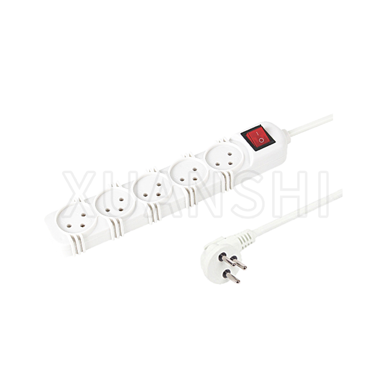 Israel 5 way power strip with switch(without children protection) JL-10A,XS-XBK51