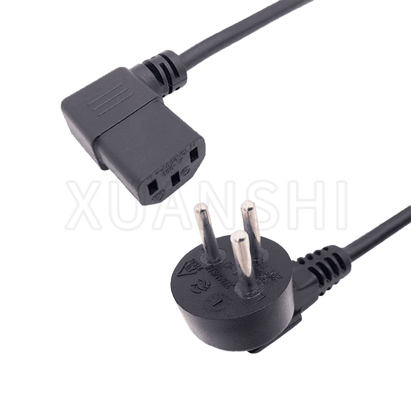 Israel 3 pin plug power cord with 90 degree c13 connector JL-10,JL-38D