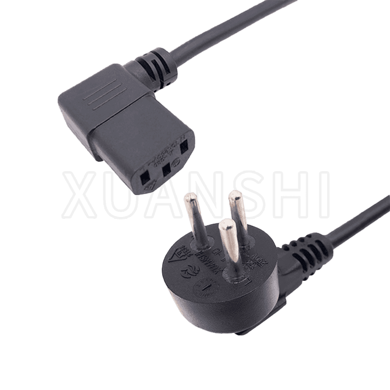 Israel 3 pin plug power cord with 90 degree c13 connector JL-10,JL-38D
