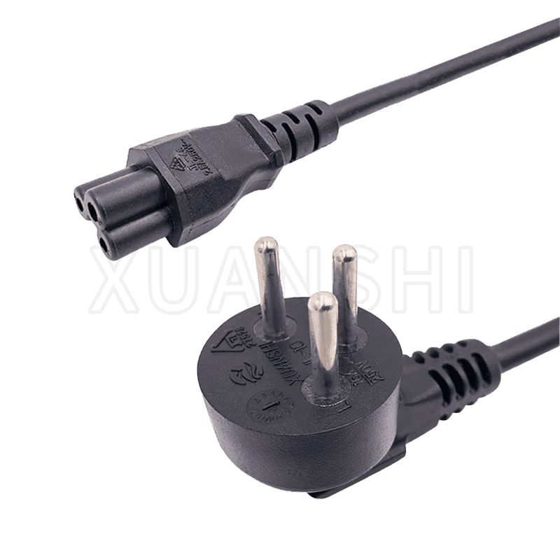 Israel 3 pin plug power cord with with C5 connector JL-10,JL-48