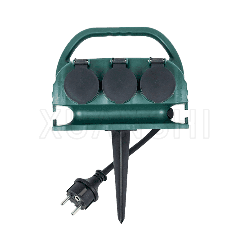 european 6 way IP44 waterproof garden socket JL-3F,XS-XBD6