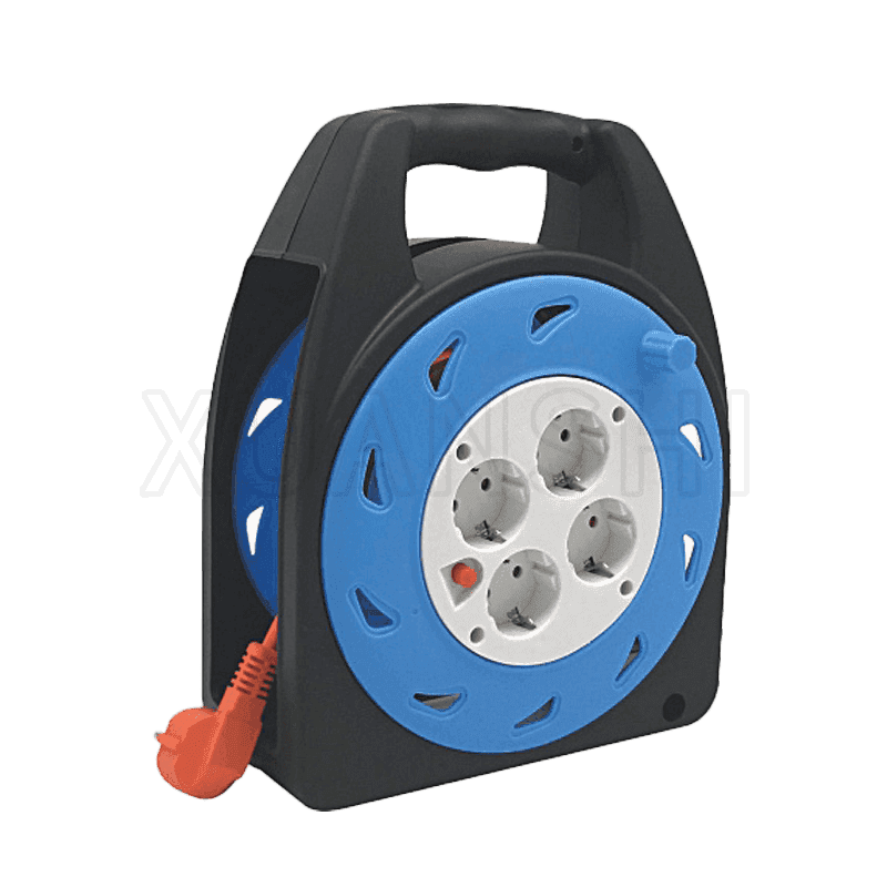 4x16A sockets germany type extension cable reel JL-3,XS-XPD1D