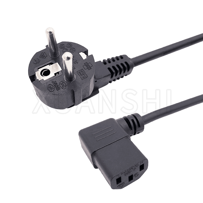 European plug power cord with right angle C13 connector JL-3,JL-38D