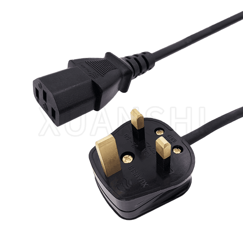 UK 3 pin plug power cord with C13 connector JL-50-1,JL-38C