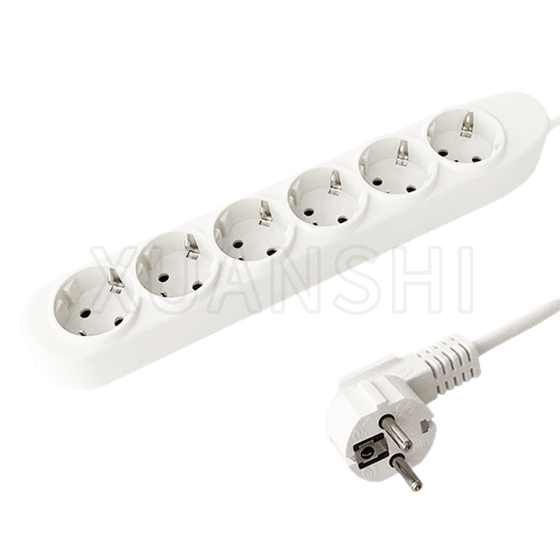 European 6 way power strip JL-3,XS-XBD60