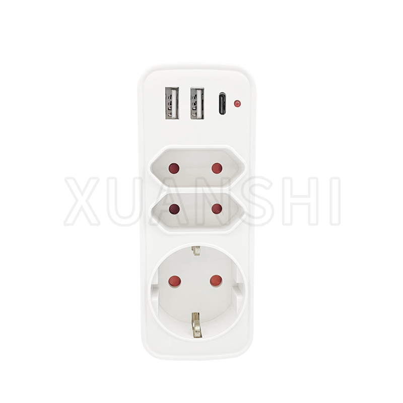 USB socket adapter 5 in 1 for home travel office XS-ZHQD3U