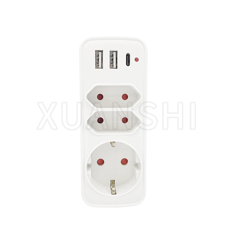 USB socket adapter 5 in 1 for home travel office XS-ZHQD3U