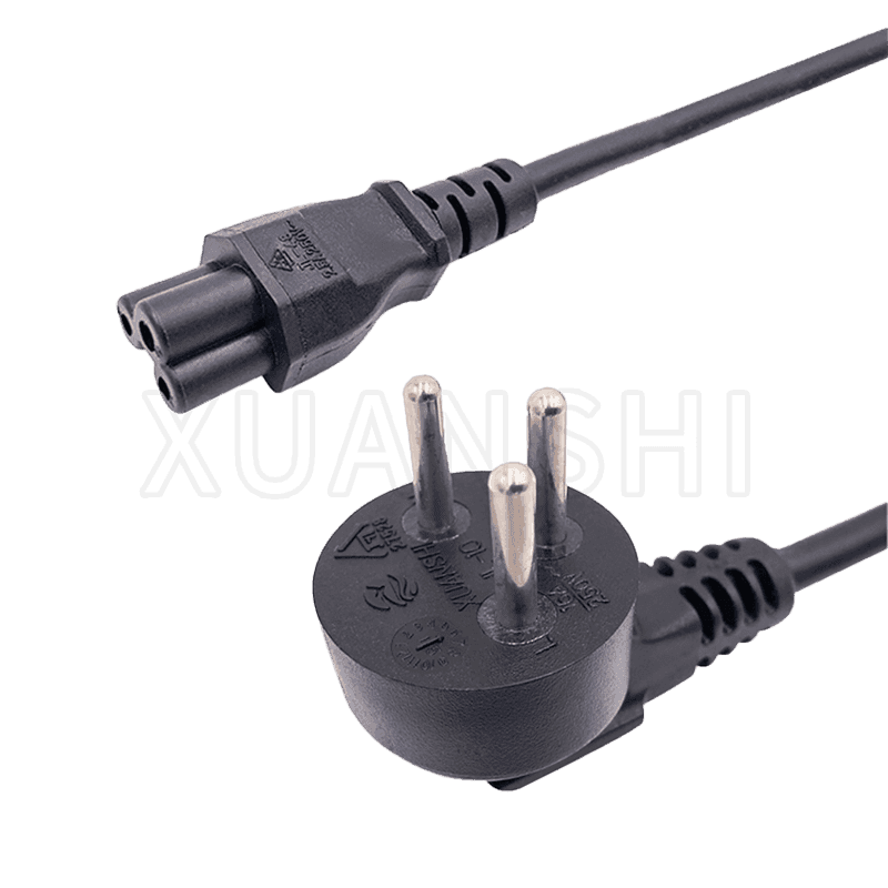 Israel 3 pin plug power cord with with C5 connector JL-10,JL-48