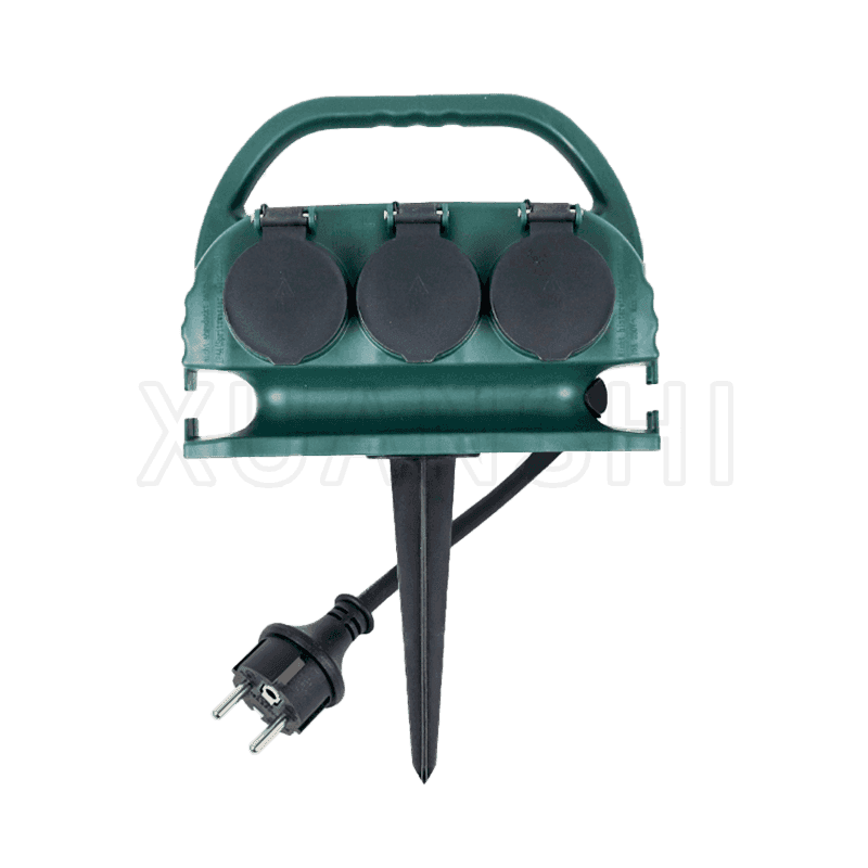 european 6 way IP44 waterproof garden socket JL-3F,XS-XBD6