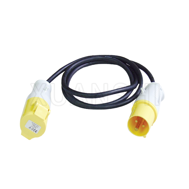 IP44 3 pin industrial male female extension cord XS-GY001,XS-GY001Z