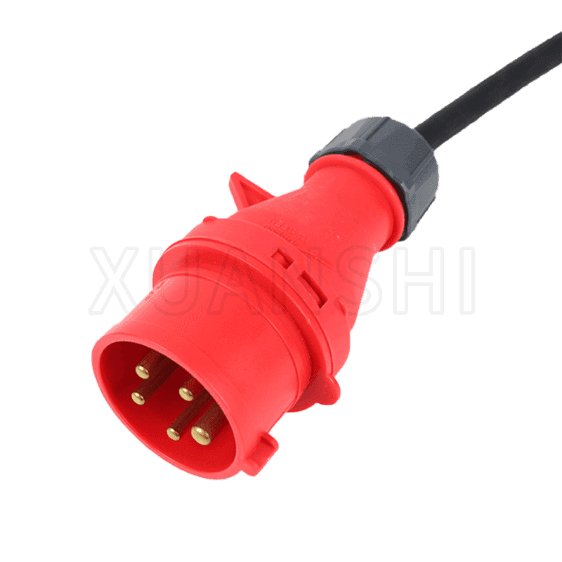 IP44 5 pin industrial plug and socket extension cord XS-GY003,XS-GY003Z